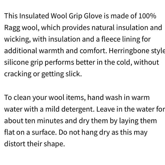 Insulated Wool Grip Gloves green - Picture 2 of 5